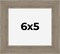 6x5 Wide Barnwood Picture Frame with UV-Resistant Acrylic & Acid Free Backing, Available in 6 Paint Finishes - Grey, Brown, White, and Black